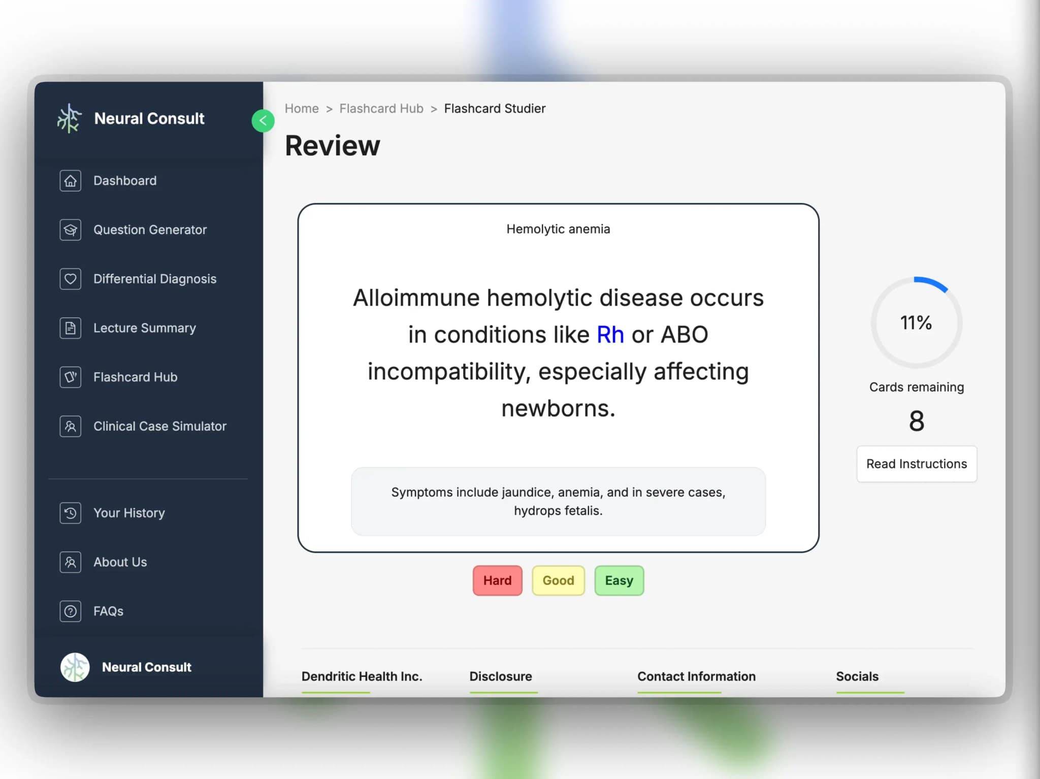 Step 3: Start studying the deck right on Neural Consult or download your deck as a .apkg file and import straight to Anki