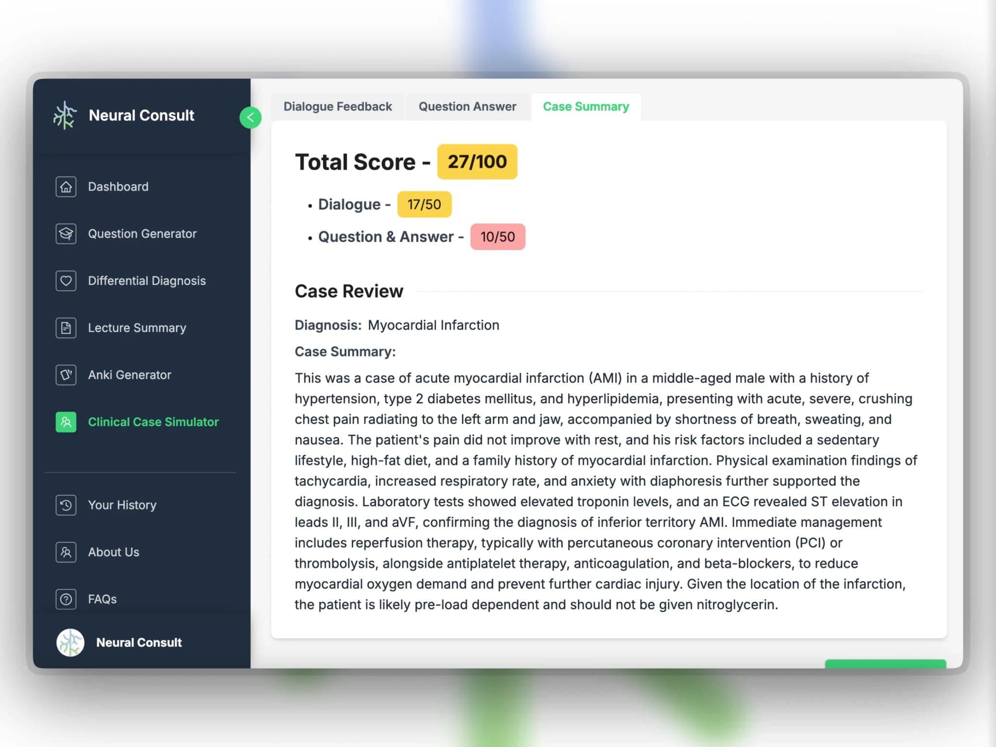 Step 4: Get personalized feedback and view your simulator history1