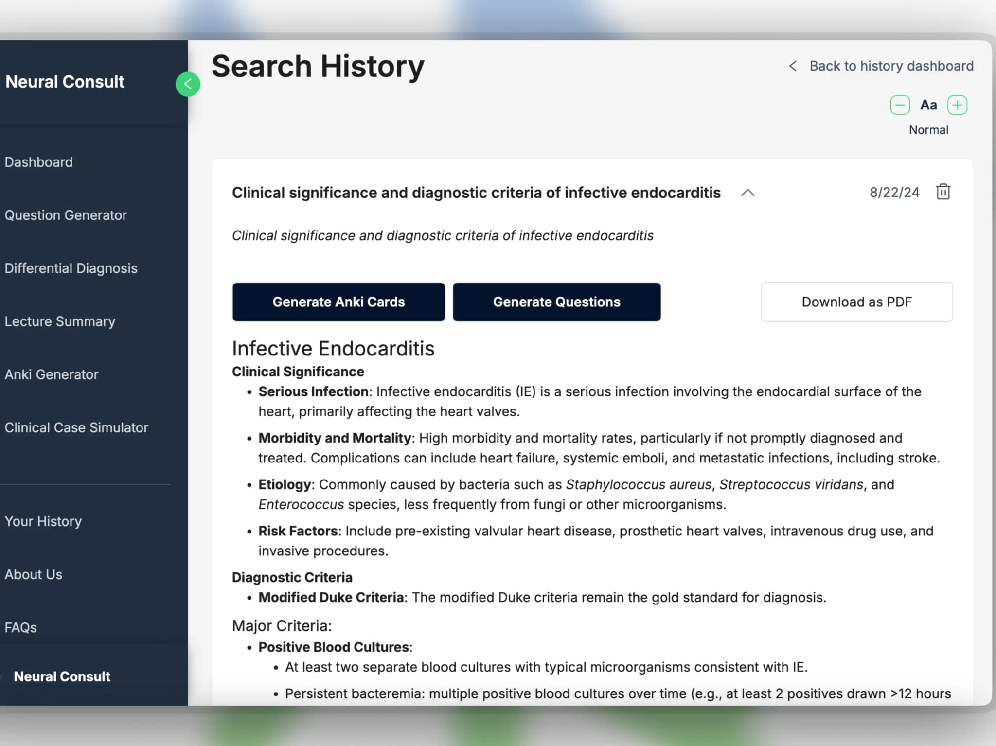 Step 4: View your search history