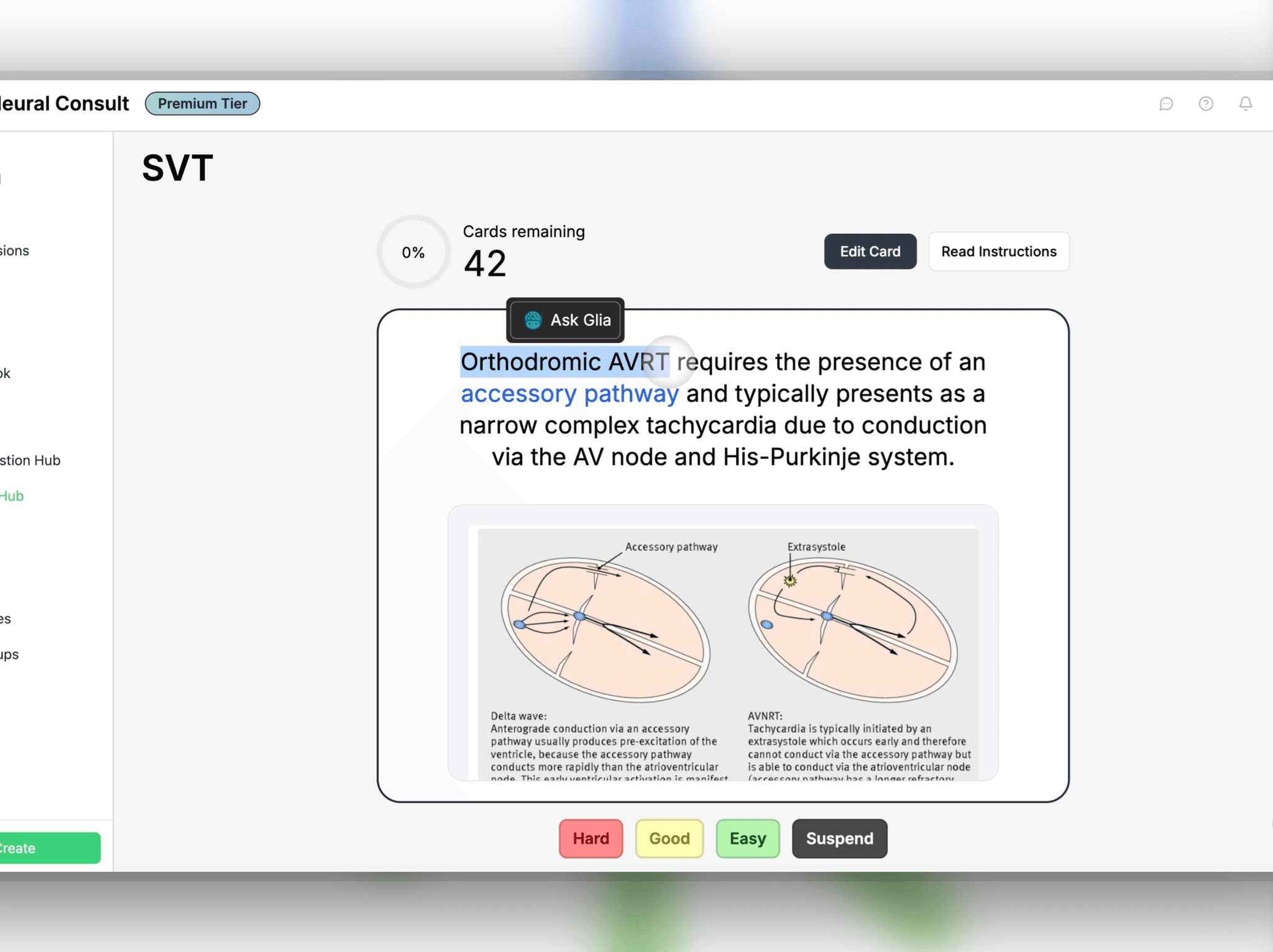 Step 3: Start studying the deck right on Neural Consult or download your deck as a .apkg file and import straight to Anki